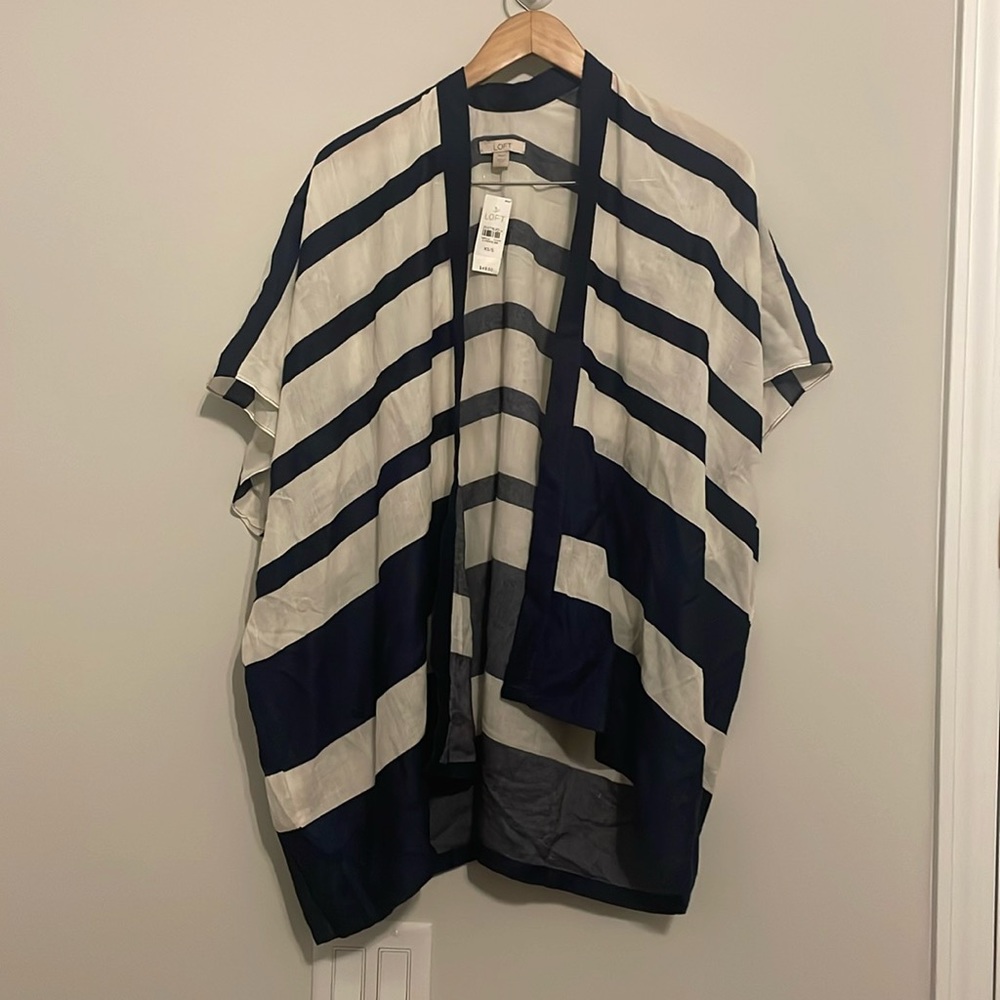 Loft Striped Shrug Sz XS/S NWT